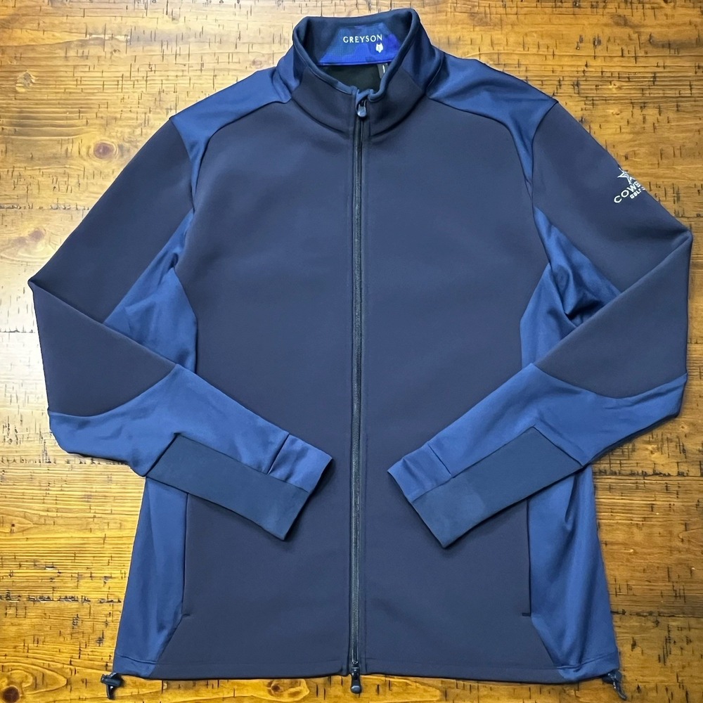 Greyson Sequoia Full Zip Jacket Men's L Blue Stretch Dallas Cowboy Golf Club